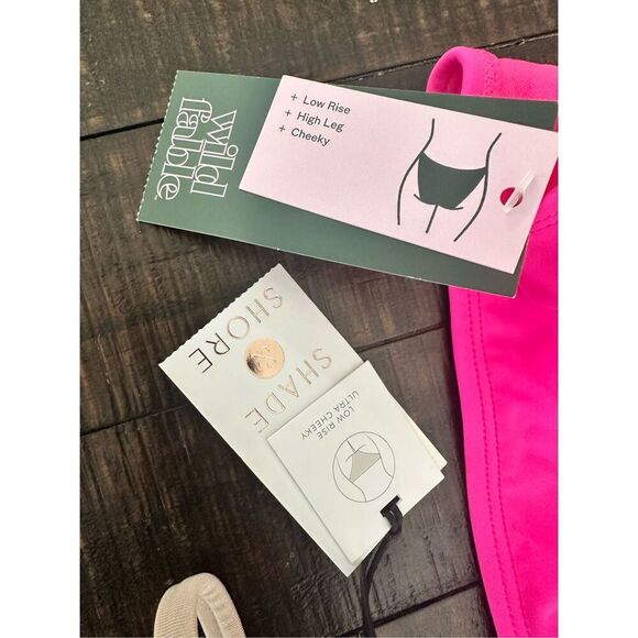 Target Brands Size Medium Swim Bikini Bundle Triangle Top Thong Bottom - Picture 3 of 5